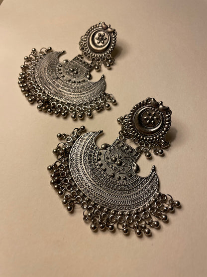 Oxidized Rajasthani earrings